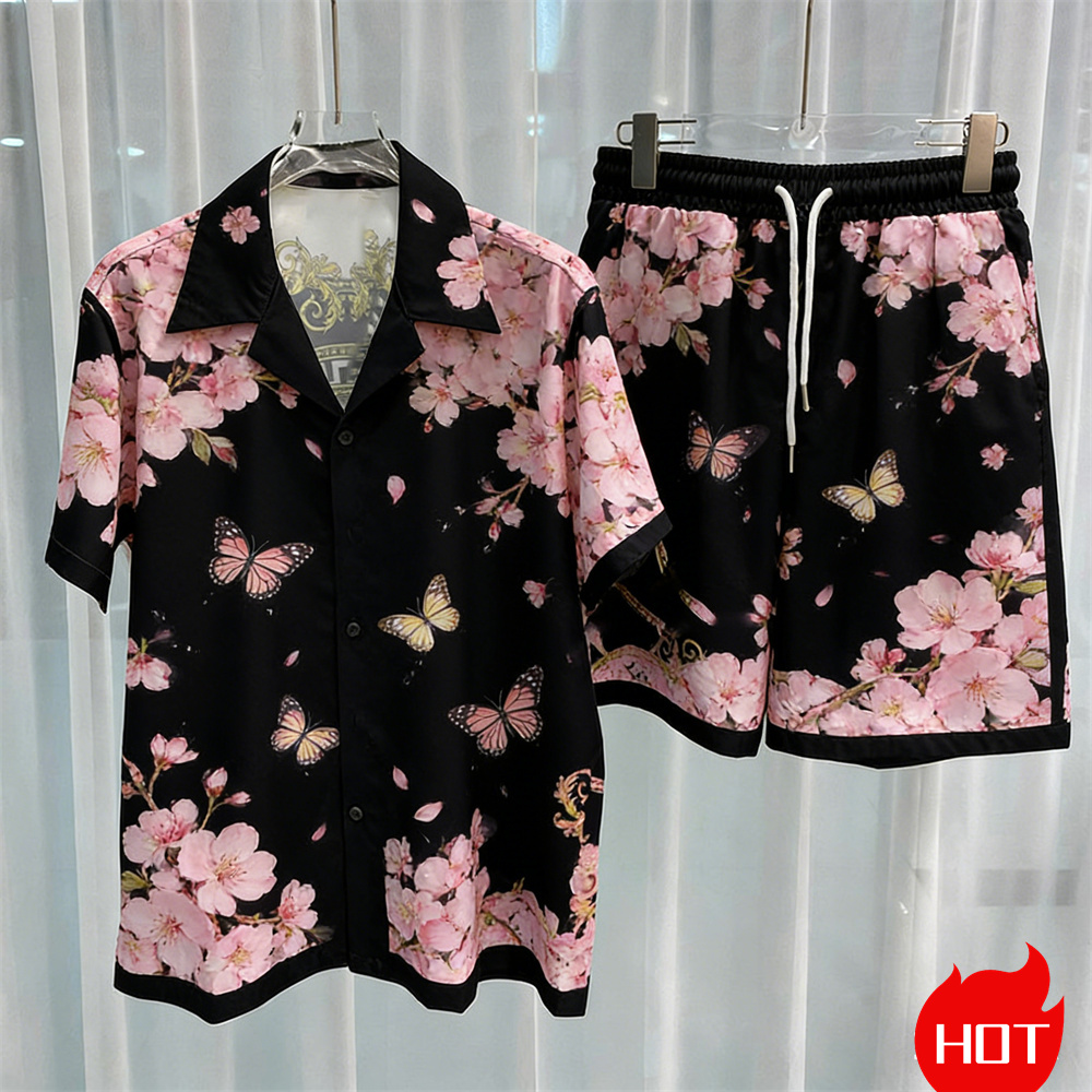 Summer Clothing Haul - Digitaal geprinte heren set mode tweedelig