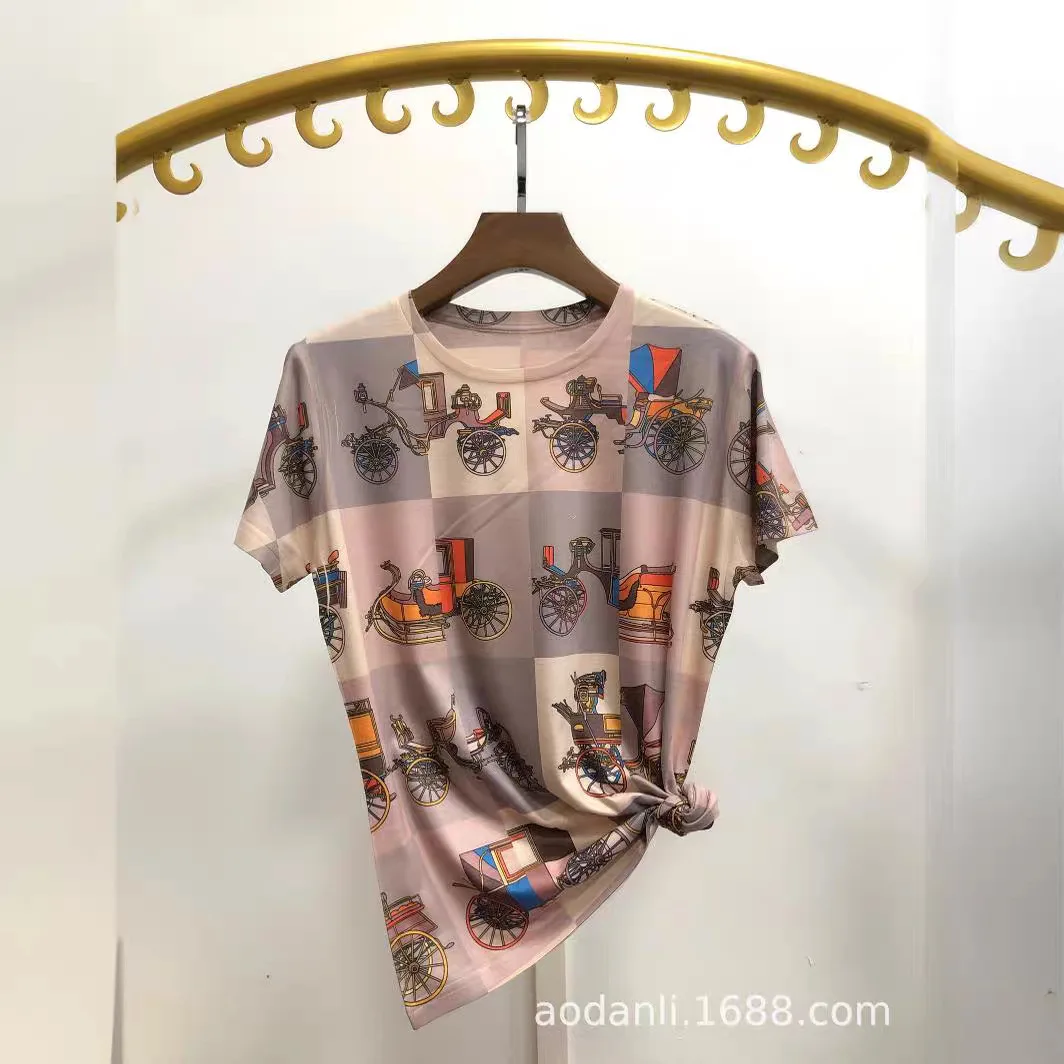 Summer De Clothing - 2025 Plaid T-shirts voor Vrouwen Kleding