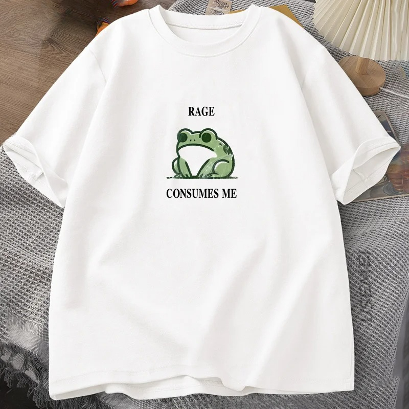Vintage Summer Clothing Men - Woede Verslukt Me Kikker Vintage T-Shirt