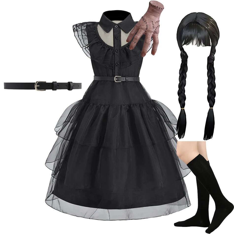 Summer Clothing Kids - Meisjeskostuum Kinderen Cosplay Zwarte Heks Prinses