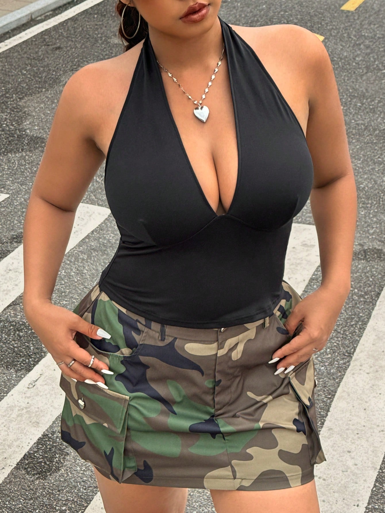 Summer Clothing Clearance - Nieuwe mode effen kleur plus size