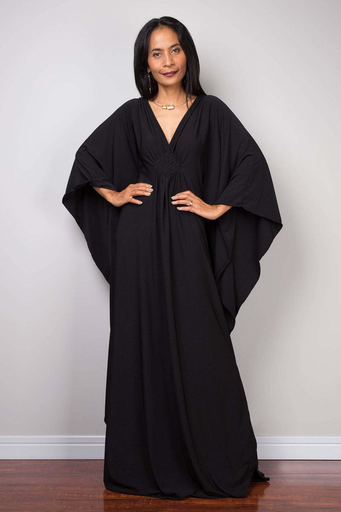 Summer Clothing Colors - Dames Effen Kleur Cover-up V-hals Vleermuismouwen