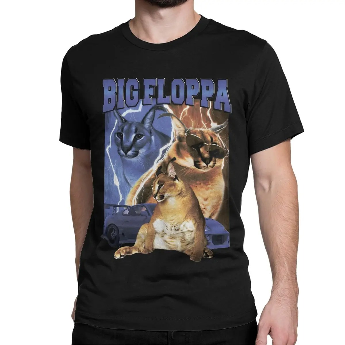 Summer Clothing Ideas - Heren Grote Floppa Vintage Rap Cat