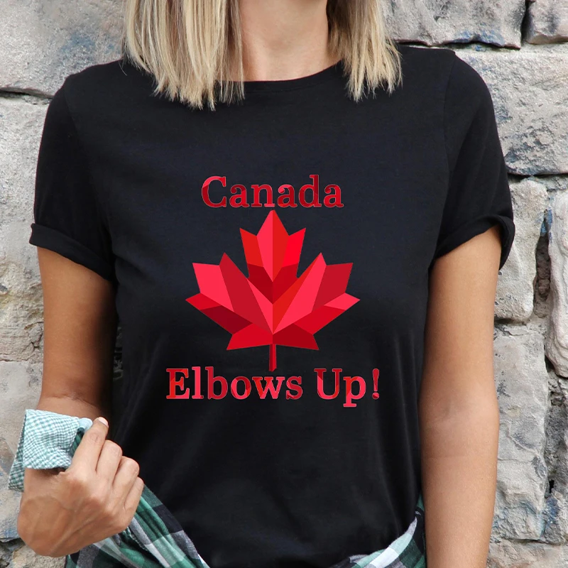 Summer Clothing Women Canada - Elbows Up Canada Vrouwen T-shirt Grappige