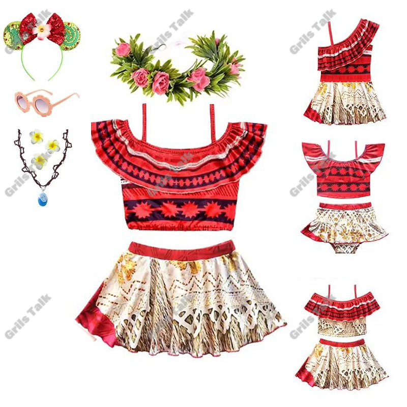 Summer Clothing Kids - Zomer Fee Prinses Moana Cosplay Badmode