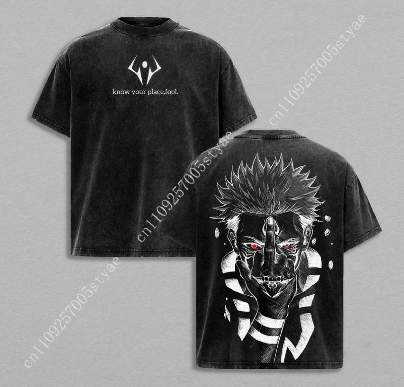 Vintage Summer Clothing Men - Anime Ryomen Sukuna Grafische T-shirt Vintage