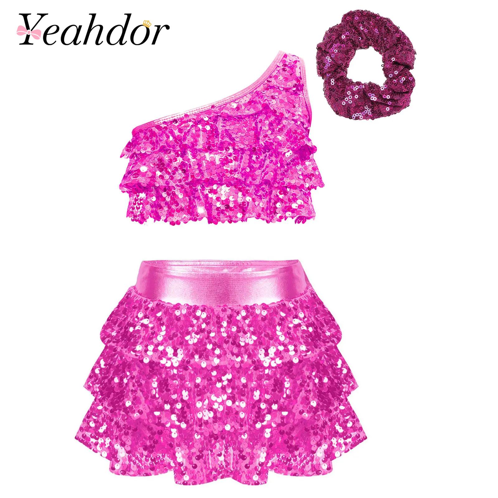 Summer Clothing Kids - Kinderen Meisjes Glanzende Pailletten Latin Jazz