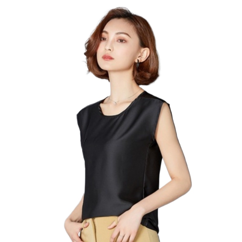 Summer Clothing For Plus Size Women - Sexy zijden vest dames mouwloze top