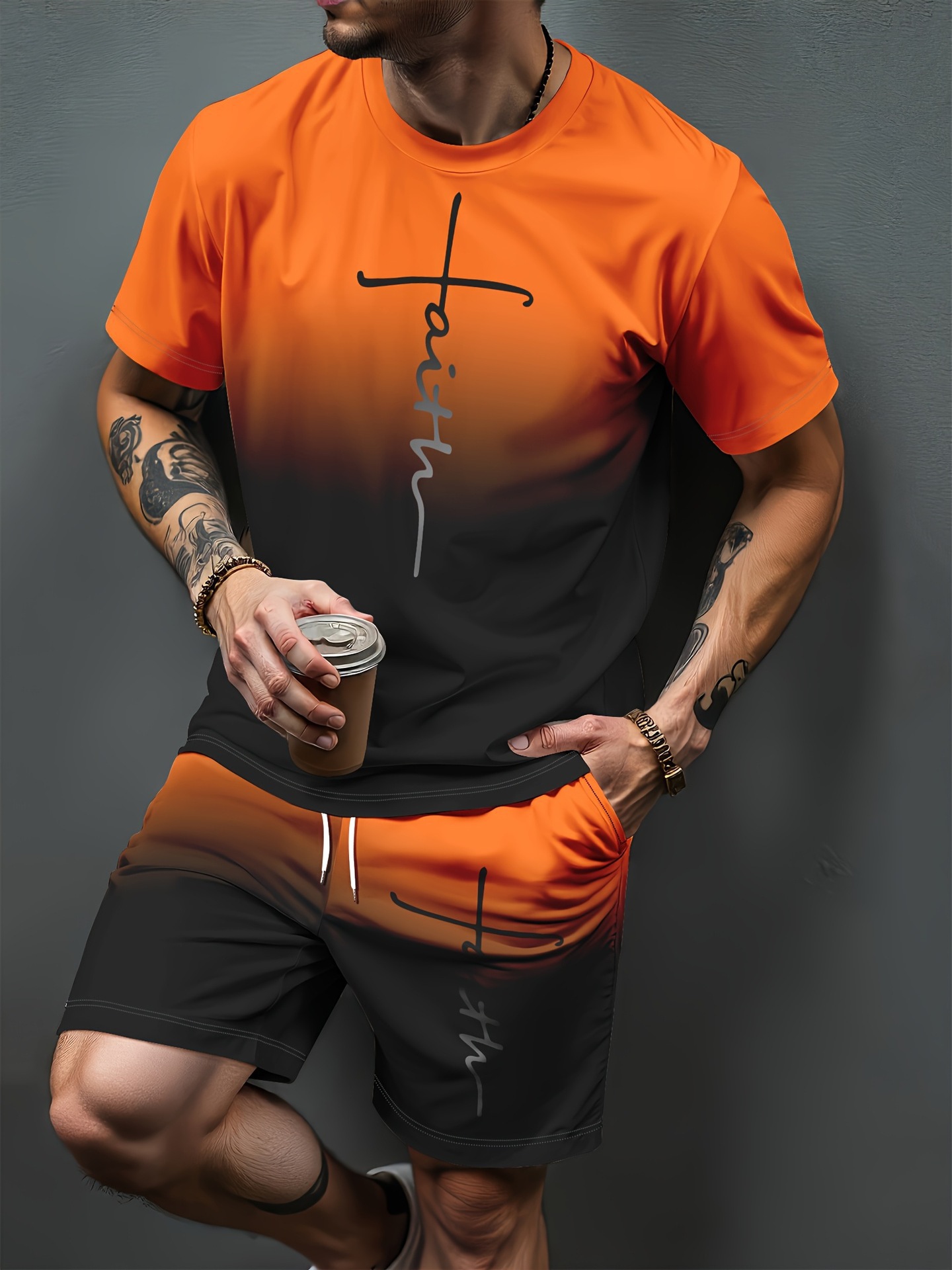 Gradiënt Letter Patroon 3D Pri - Summer Clothing Clearance recensie en prijs