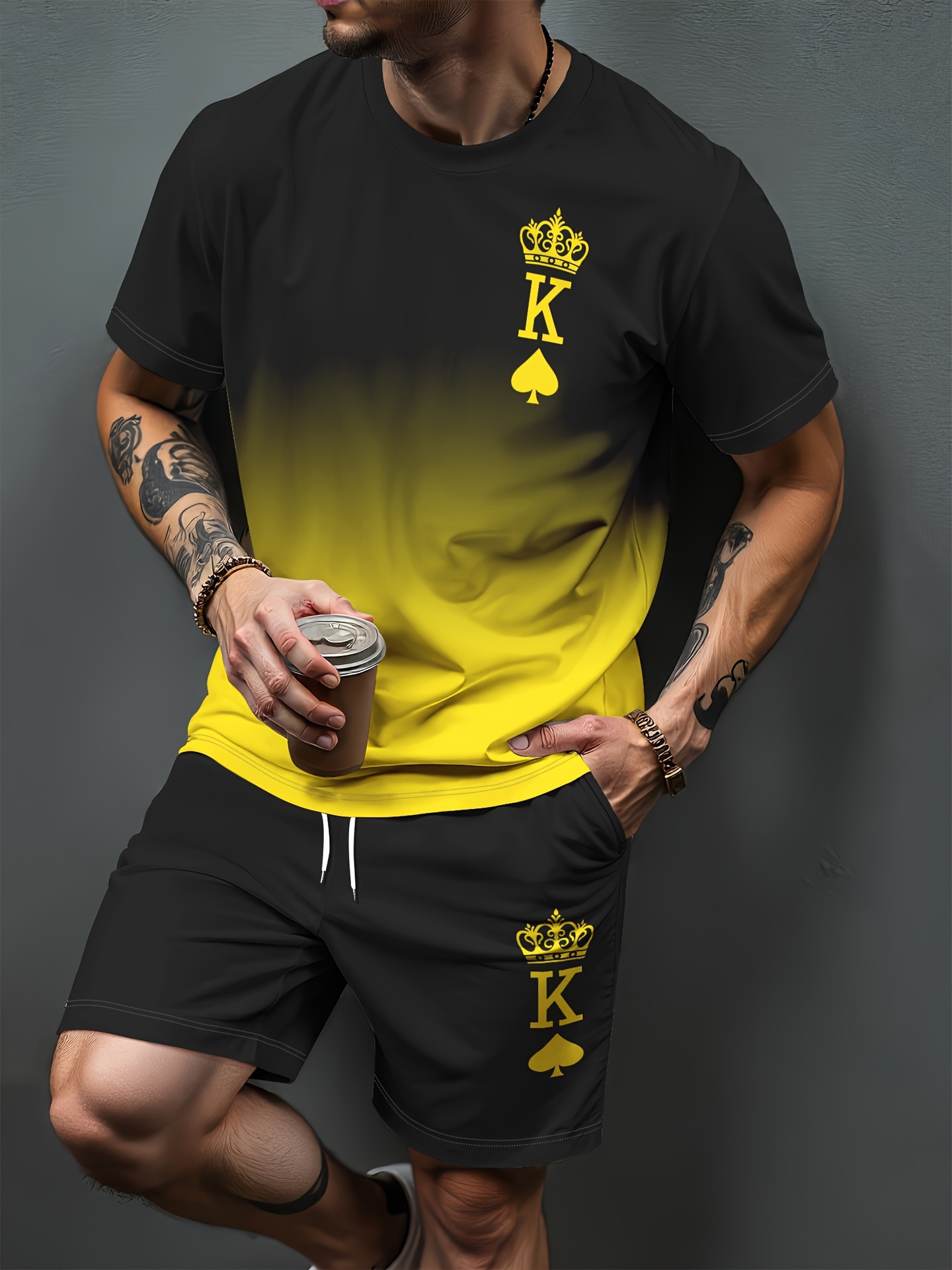 Gradiënt Letter Patroon 3D Pri - Summer Clothing Clearance recensie en prijs