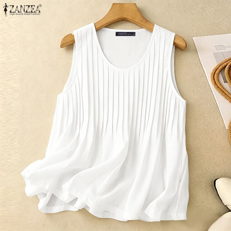 ZANZEA Vrouw Zomer Pintuck Tan - Summer Clothing For Plus Size Women recensie en prijs