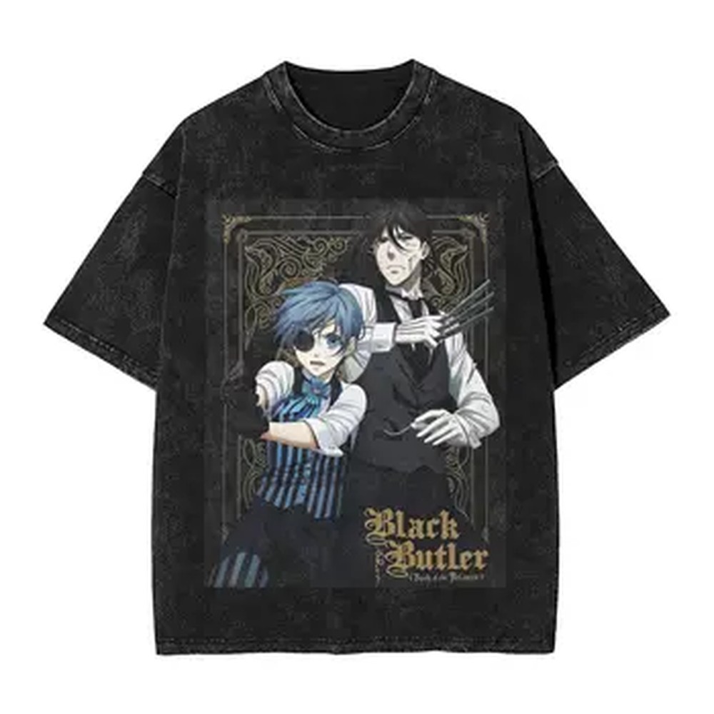 Anime Black Butler Grafisch T- - Vintage Summer Clothing Men recensie en prijs