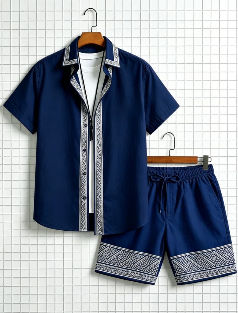 Herenset met etnische print, k - Summer Clothing Haul recensie en prijs