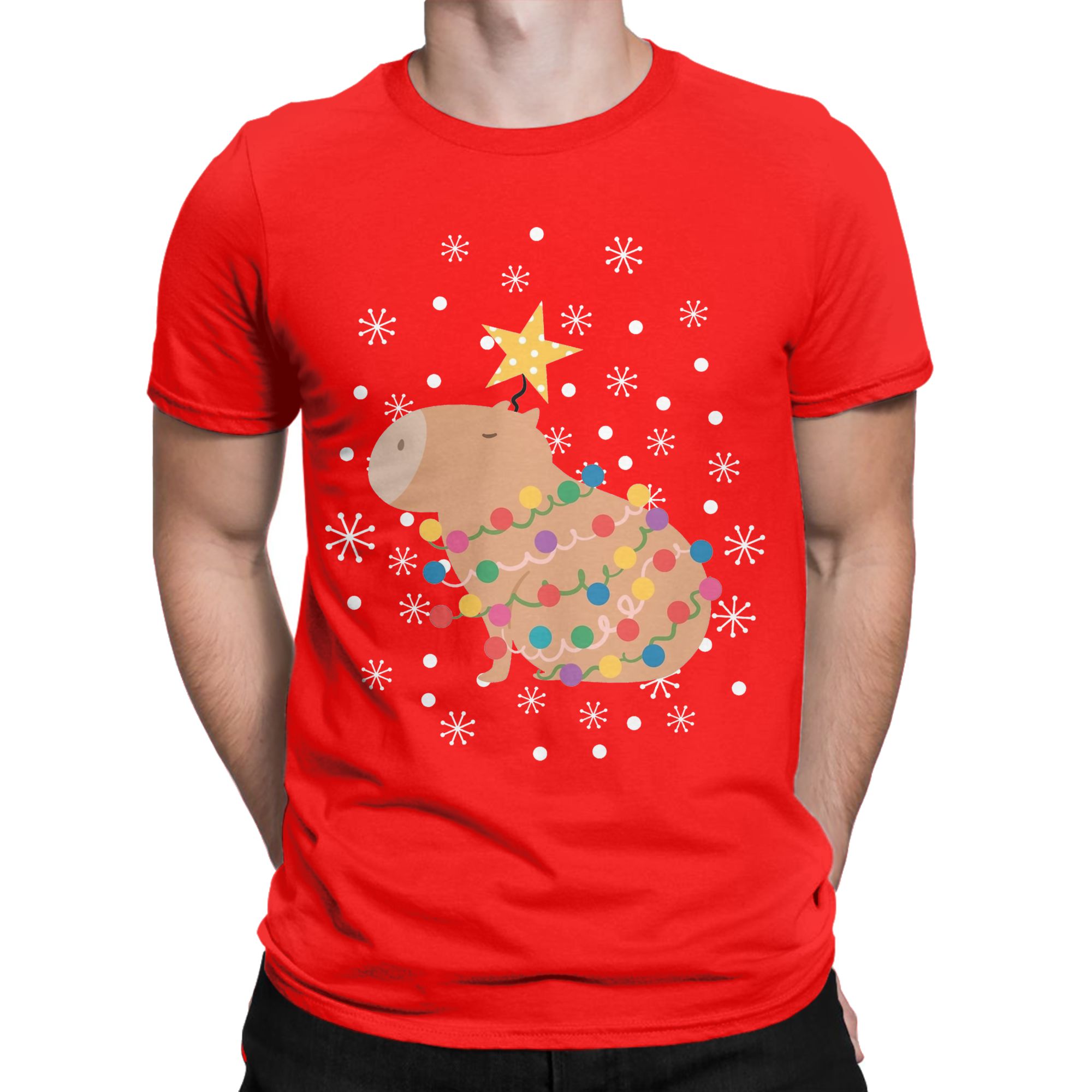Capibara kerstboom T-shirt voo - Summer Clothing Ideas recensie en prijs