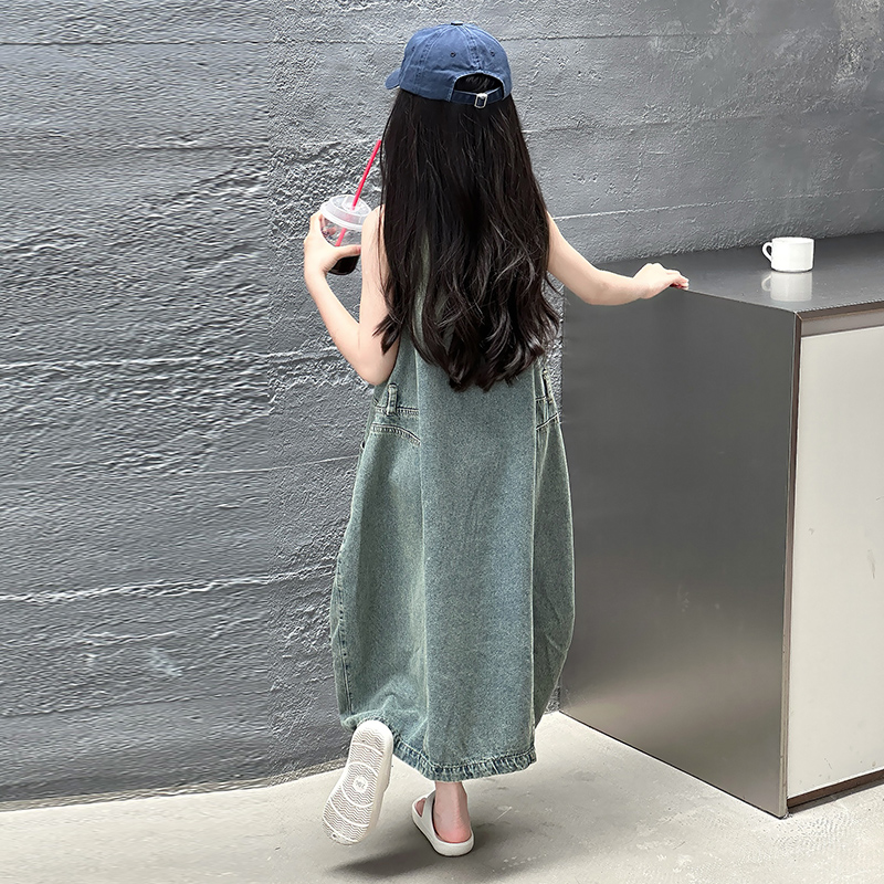 Vintage blauwe kinderen meisje - Summer Clothing Kids recensie en prijs