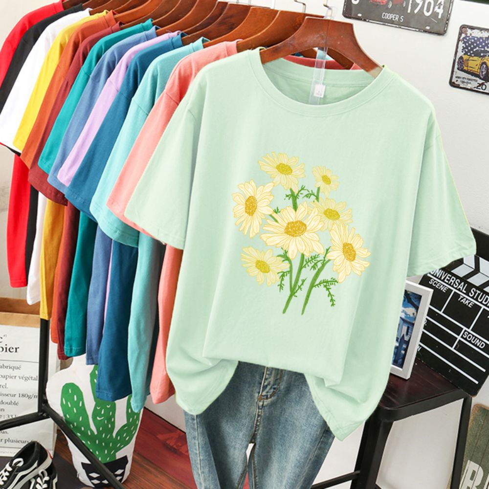 Straat Katoenen Vrouw T-Shirts - Yellow Summer Clothing recensie en prijs