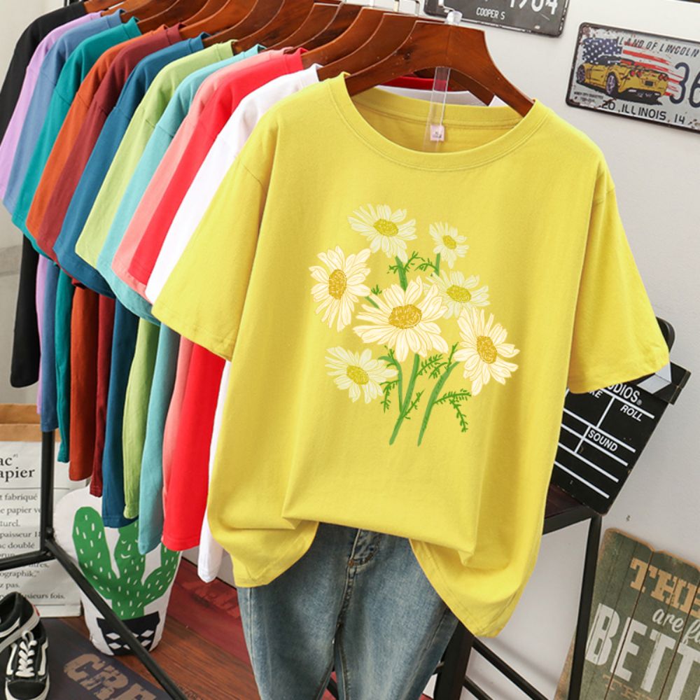 Straat Katoenen Vrouw T-Shirts - Yellow Summer Clothing recensie en prijs