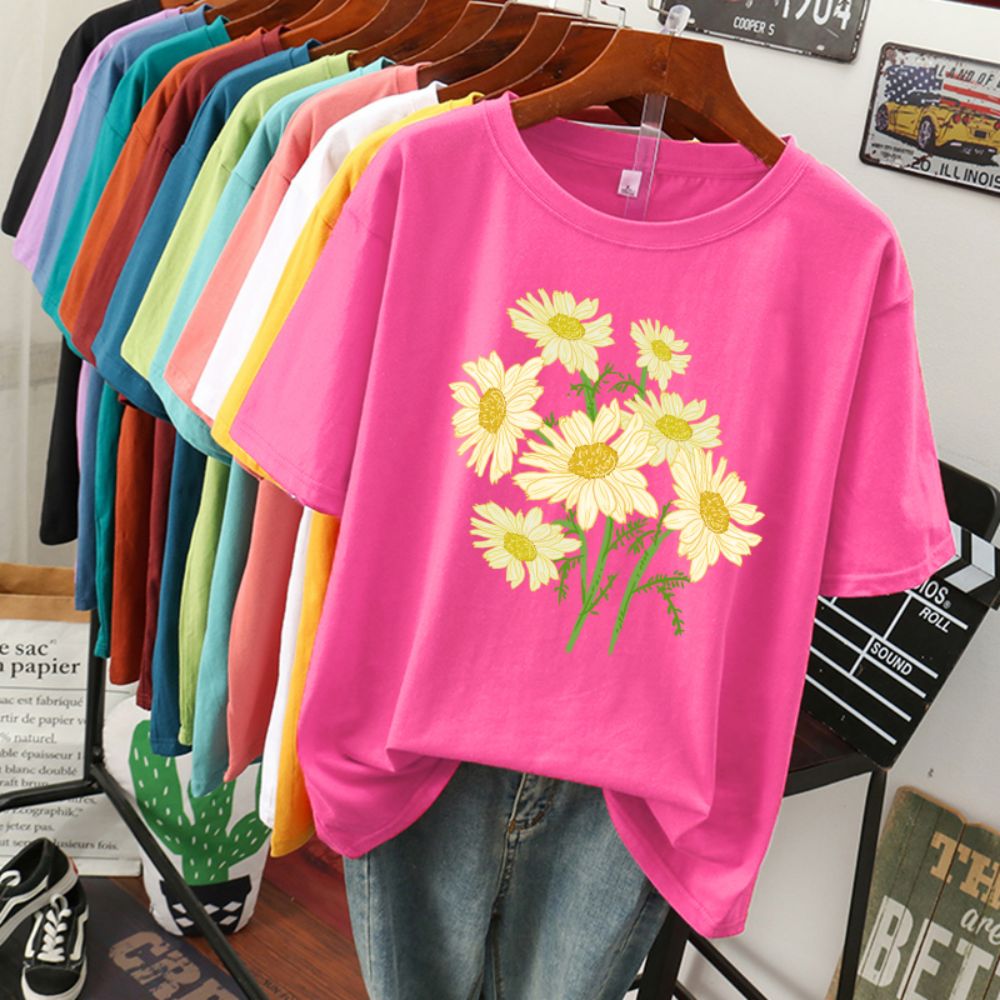 Straat Katoenen Vrouw T-Shirts - Yellow Summer Clothing recensie en prijs
