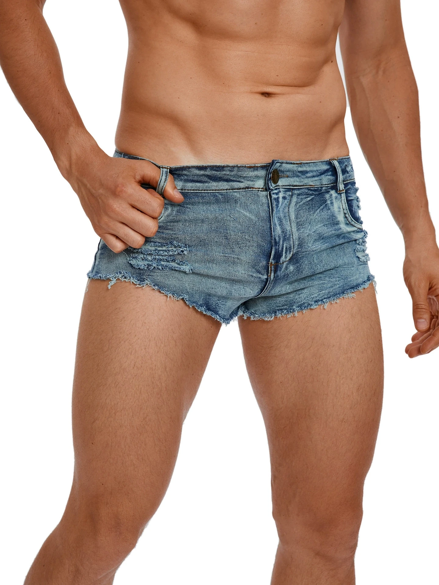 Heren jeansshorts met lage tai - Vintage Summer Clothing Men recensie en prijs