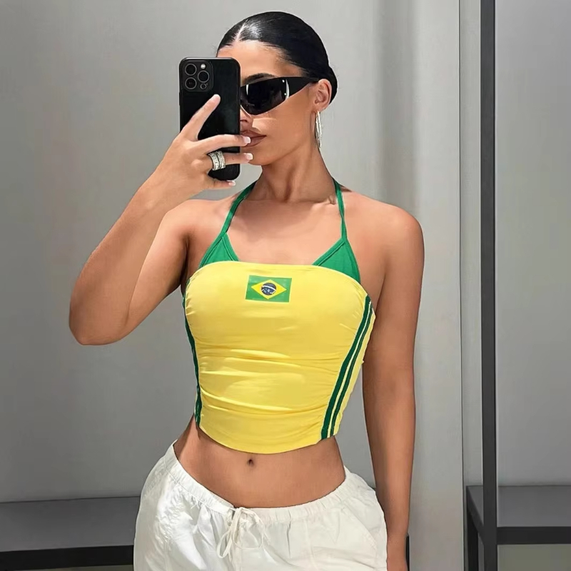 American Spice Girl bedrukte t - Yellow Summer Clothing recensie en prijs