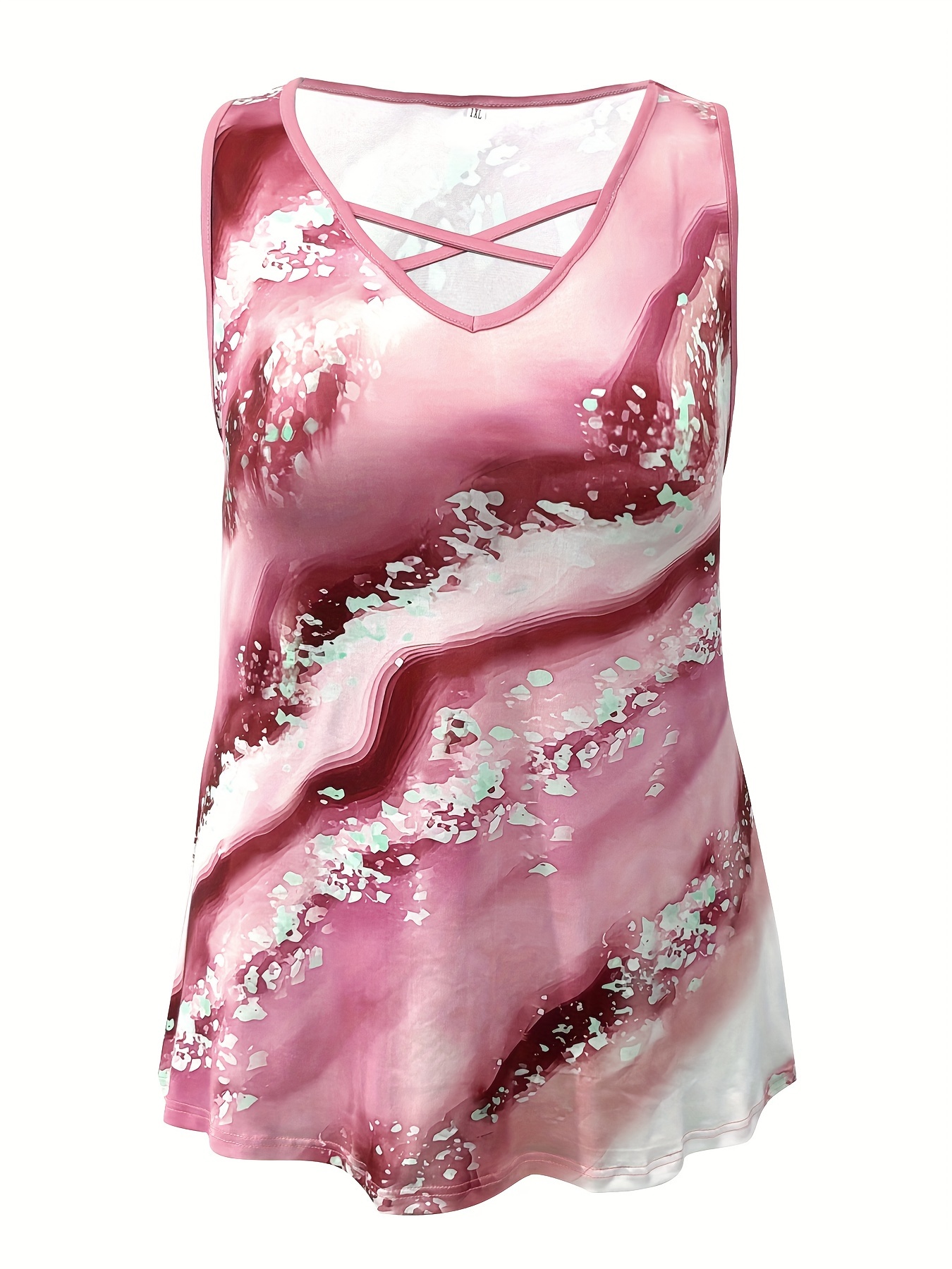Plus Size Tanktop met marmeren - Summer Clothing Clearance recensie en prijs