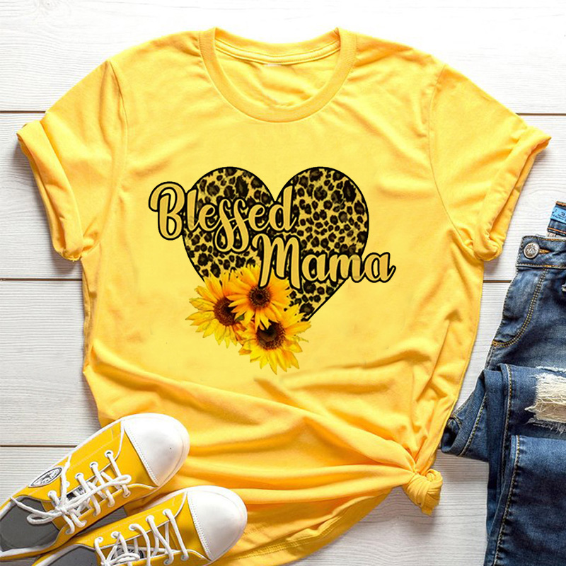 Geel dames T-shirt Zonnebloem  - Yellow Summer Clothing recensie en prijs