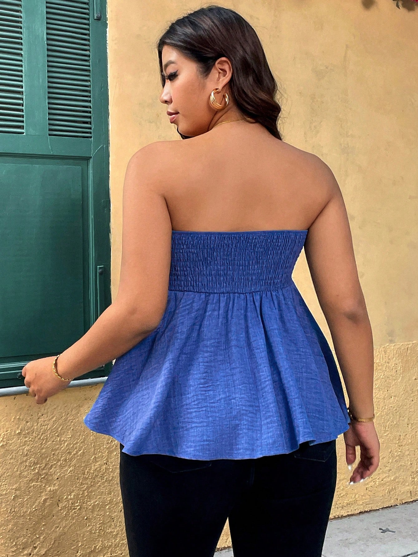 Plus size dames strapless top  - Summer Clothing Clearance recensie en prijs