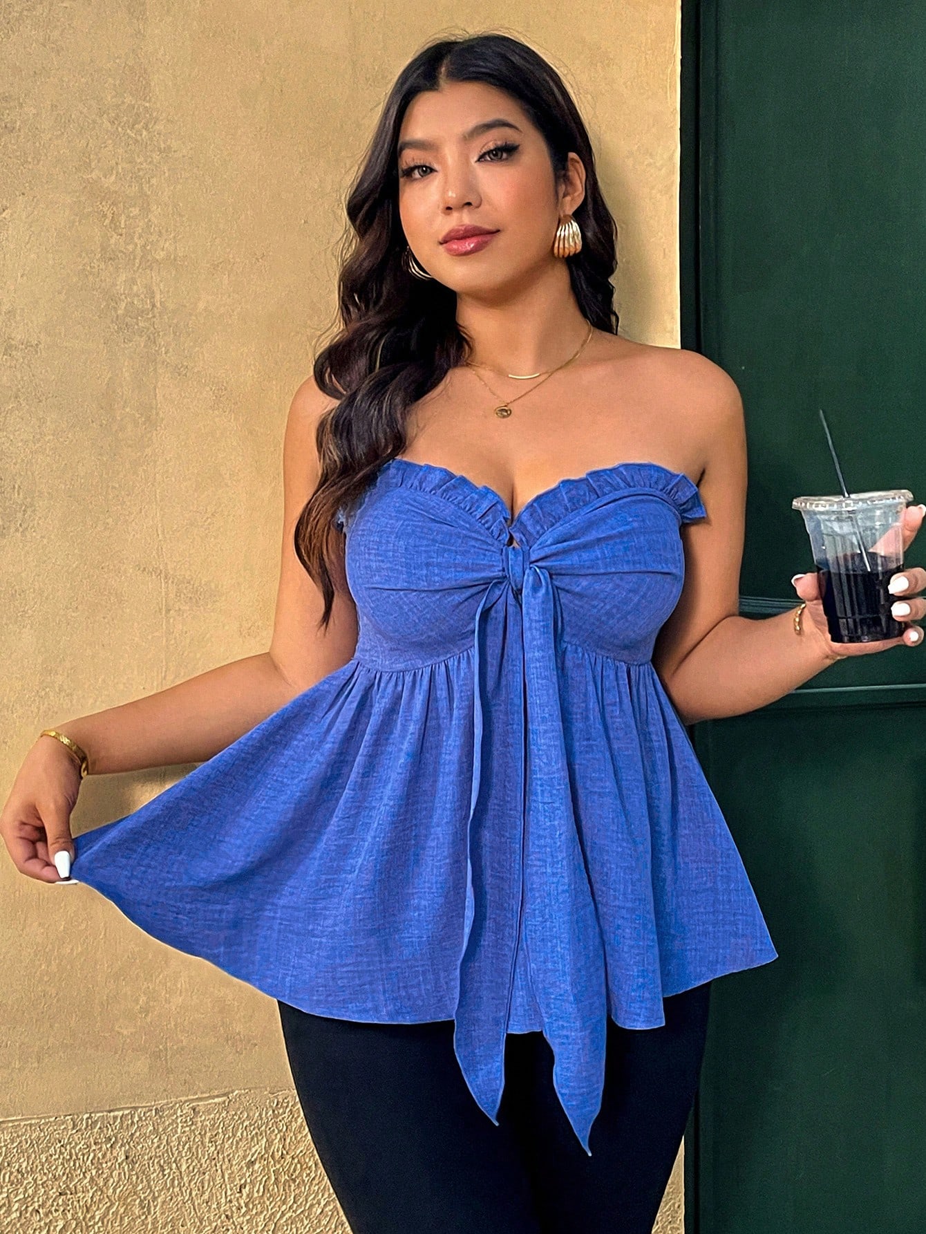 Plus size dames strapless top  - Summer Clothing Clearance recensie en prijs